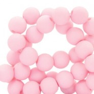 Acrylic beads 4mm round Matt Light rose